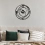 WALLXPERT Dekorativni metalni zidni sat Internal black - slika 3