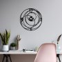 WALLXPERT Dekorativni metalni zidni sat Internal black - slika 2