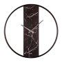 WALLXPERT Dekorativni metalni zidni sat Demre Black Marble - slika 2