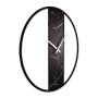 WALLXPERT Dekorativni metalni zidni sat Demre Black Marble - slika 3