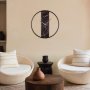 WALLXPERT Dekorativni metalni zidni sat Demre Black Marble - slika 1