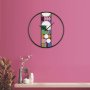 WALLXPERT Dekorativni metalni zidni sat Demre Multicolor - slika 1