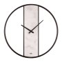 WALLXPERT Dekorativni metalni zidni sat Demre White Marble - slika 1
