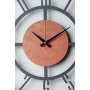 WALLXPERT Dekorativni metalni zidni sat Myk9911 Crna Orange - slika 4