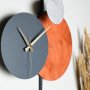 WALLXPERT Dekorativni metalni zidni sat Pavimento Black - slika 2