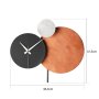 WALLXPERT Dekorativni metalni zidni sat Pavimento Black - slika 4