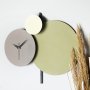 WALLXPERT Dekorativni metalni zidni sat Pavimento Green - slika 1