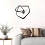 WALLXPERT Dekorativni metalni zidni sat Amorphous black - slika 3