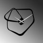 WALLXPERT Dekorativni metalni zidni sat Amorphous black - slika 4