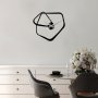 WALLXPERT Dekorativni metalni zidni sat Amorphous black - slika 2