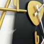 WALLXPERT Dekorativni metalni zidni sat Vakia 2 zlatno - crna - slika 3