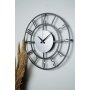 WALLXPERT Dekorativni metalni zidni sat Myk9912 Crno Srebro - slika 2