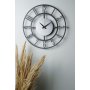 WALLXPERT Dekorativni metalni zidni sat Myk9912 Crno Srebro - slika 1