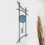 WALLXPERT Dekorativni metalni zidni sat Ken Blue - slika 1
