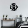 WALLXPERT Dekorativni metalni zidni sat Numbers black - slika 3
