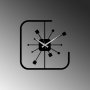 WALLXPERT Dekorativni metalni zidni sat Square black - slika 4