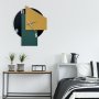 WALLXPERT Dekorativni metalni zidni sat Ecir 2 multicolor - slika 4