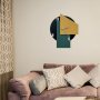 WALLXPERT Dekorativni metalni zidni sat Ecir 2 multicolor - slika 2