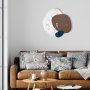 WALLXPERT Dekorativni metalni zidni sat Meymene 1 multicolor - slika 5