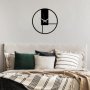 WALLXPERT Dekorativni metalni zidni sat Fora black - slika 3