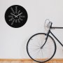 WALLXPERT Dekorativni metalni zidni sat Hati black - slika 4
