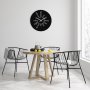 WALLXPERT Dekorativni metalni zidni sat Hati black - slika 2