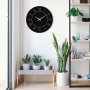 WALLXPERT Dekorativni metalni zidni sat Seven Love black - slika 4