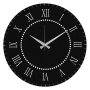 WALLXPERT Dekorativni metalni zidni sat Seven Love black - slika 1