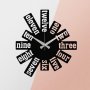 WALLXPERT Dekorativni metalni zidni sat Enzoclock S020 black - slika 1