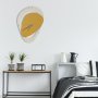 WALLXPERT Dekorativni metalni zidni sat Mele 2 sivo - oker - slika 4