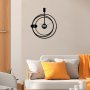 WALLXPERT Dekorativni metalni zidni sat Decorative black - slika 2