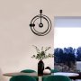 WALLXPERT Dekorativni metalni zidni sat Decorative black - slika 3
