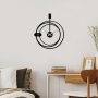 WALLXPERT Dekorativni metalni zidni sat Decorative black - slika 1