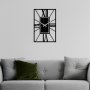 WALLXPERT Dekorativni metalni zidni sat Striped black - slika 2