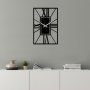 WALLXPERT Dekorativni metalni zidni sat Striped black - slika 3