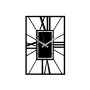 WALLXPERT Dekorativni metalni zidni sat Striped black - slika 5