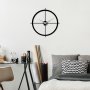 WALLXPERT Dekorativni metalni zidni sat Simple black - slika 3
