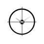 WALLXPERT Dekorativni metalni zidni sat Simple black - slika 1