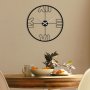 WALLXPERT Dekorativni metalni zidni sat Mali black - slika 4