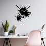 WALLXPERT Dekorativni metalni zidni sat Stain black - slika 1