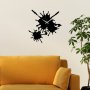 WALLXPERT Dekorativni metalni zidni sat Stain black - slika 3