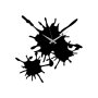 WALLXPERT Dekorativni metalni zidni sat Stain black - slika 5