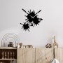 WALLXPERT Dekorativni metalni zidni sat Stain black - slika 2