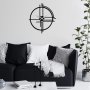 WALLXPERT Dekorativni metalni zidni sat Unique black - slika 1