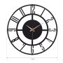WALLXPERT Dekorativni metalni zidni sat Bunella Black 1 - slika 4