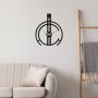 WALLXPERT Dekorativni metalni zidni sat Intricate black - slika 2