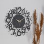 WALLXPERT Dekorativni metalni zidni sat Lineal Black 1 - slika 2