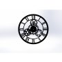 WALLXPERT Dekorativni metalni zidni sat Davin Clock black - slika 2
