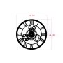 WALLXPERT Dekorativni metalni zidni sat Davin Clock black - slika 3