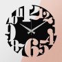 WALLXPERT Dekorativni metalni zidni sat Enzoclock S001 black - slika 1
